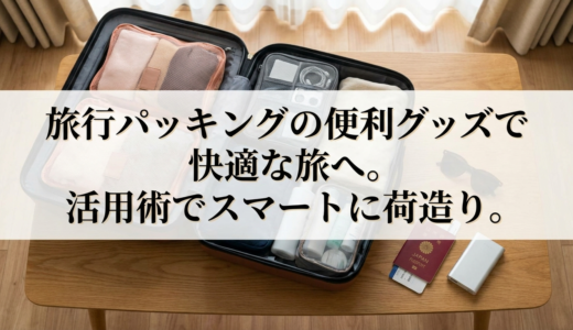旅行パッキングの便利グッズで快適な旅へ。活用術でスマートに荷造り。