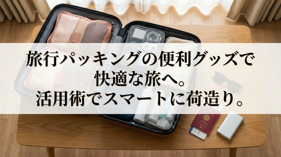 旅行パッキングの便利グッズで快適な旅へ。活用術でスマートに荷造り。