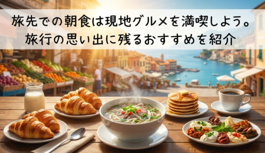 旅先での朝食は現地グルメを満喫しよう。旅行の思い出に残るおすすめを紹介。