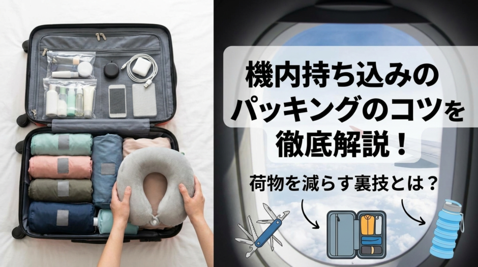 機内持ち込みのパッキングのコツを徹底解説！荷物を減らす裏技とは？