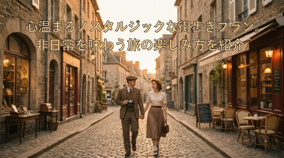 心温まるノスタルジックな街歩きプラン。非日常を味わう旅の楽しみ方を紹介