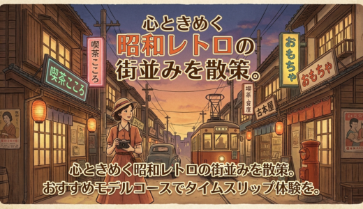 心ときめく昭和レトロの街並みを散策。おすすめモデルコースでタイムスリップ体験を。