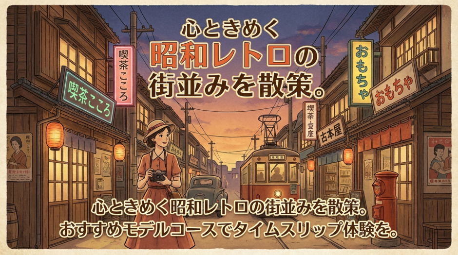 心ときめく昭和レトロの街並みを散策。おすすめモデルコースでタイムスリップ体験を。