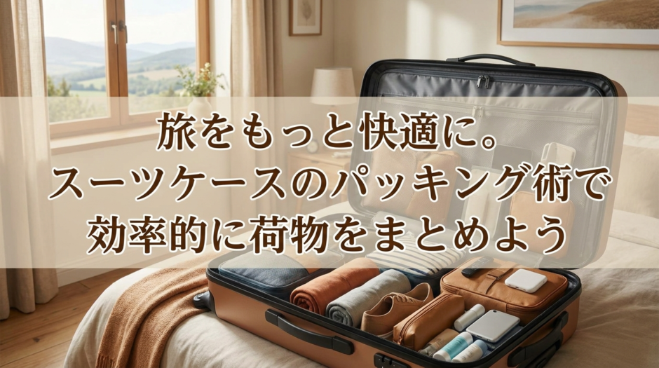 旅をもっと快適に。スーツケースのパッキング術で効率的に荷物をまとめよう