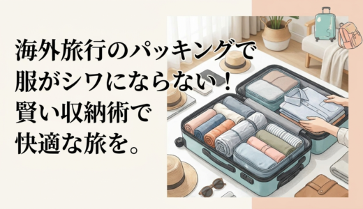 海外旅行のパッキングで服がシワにならない！賢い収納術で快適な旅を。