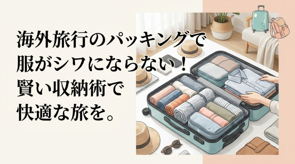 海外旅行のパッキングで服がシワにならない！賢い収納術で快適な旅を。