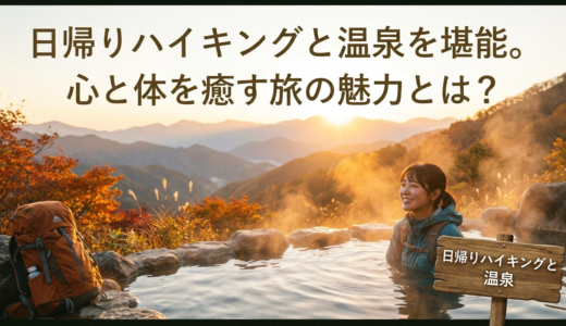 日帰りハイキングと温泉を堪能。心と体を癒す旅の魅力とは？