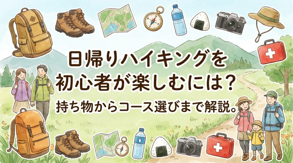 日帰りハイキングを初心者が楽しむには？持ち物からコース選びまで解説。