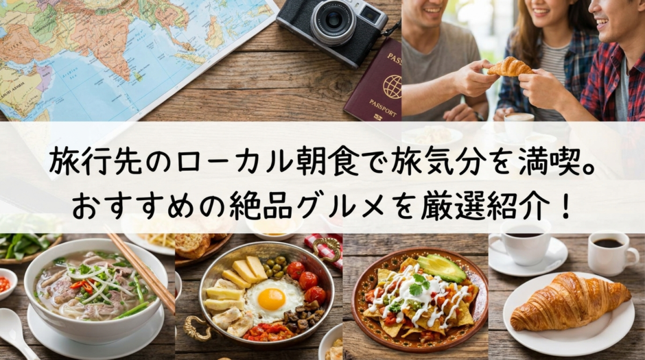 旅行先のローカル朝食で旅気分を満喫。おすすめの絶品グルメを厳選紹介！