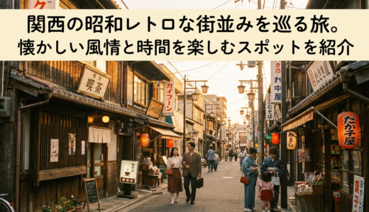 関西の昭和レトロな街並みを巡る旅。懐かしい風情と時間を楽しむスポットを紹介