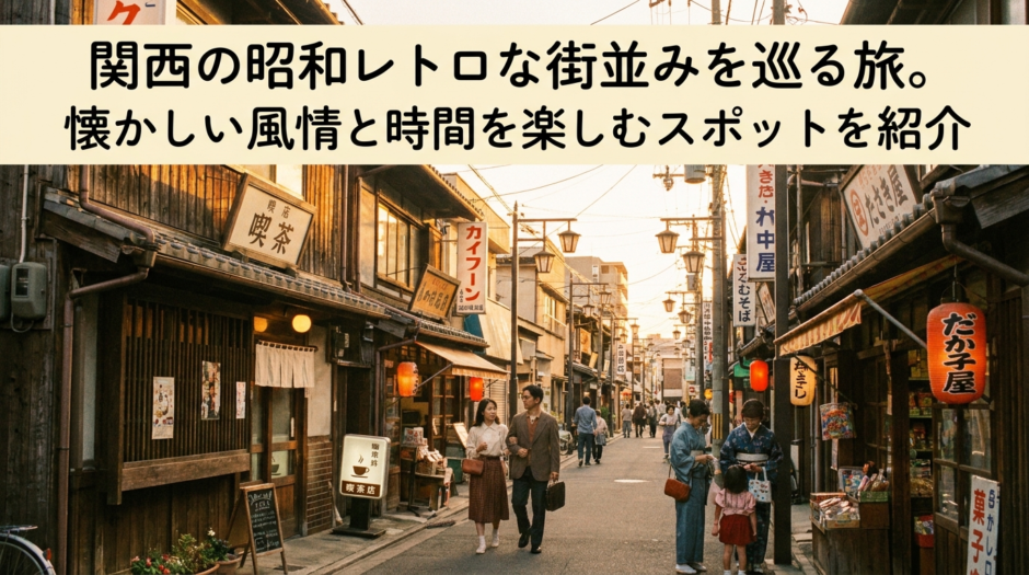 関西の昭和レトロな街並みを巡る旅。懐かしい風情と時間を楽しむスポットを紹介