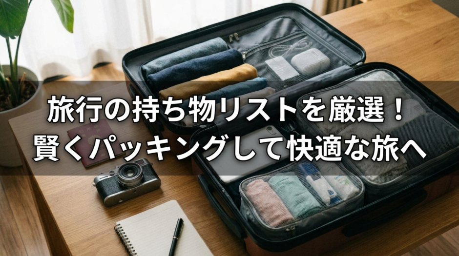 旅行の持ち物リストを厳選！賢くパッキングして快適な旅へ