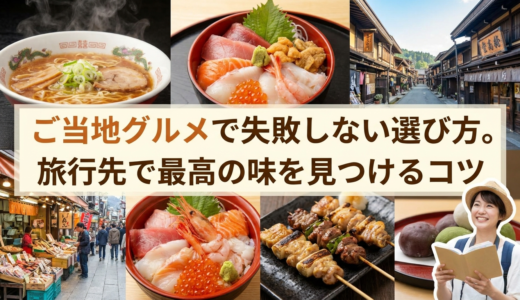 ご当地グルメで失敗しない選び方。旅行先で最高の味を見つけるコツ