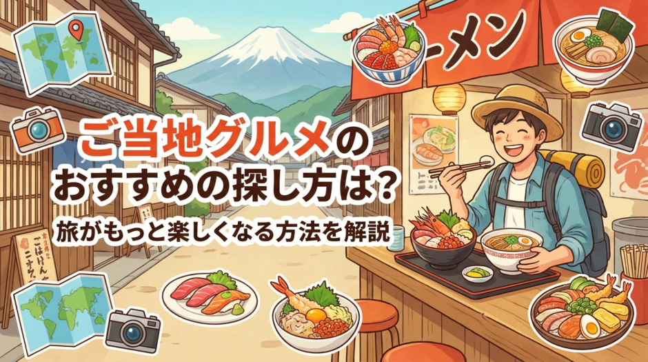 ご当地グルメのおすすめの探し方は？旅がもっと楽しくなる方法を解説