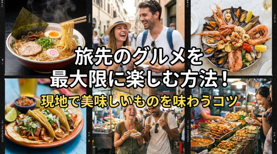 旅先のグルメを最大限に楽しむ方法！現地で美味しいものを味わうコツ