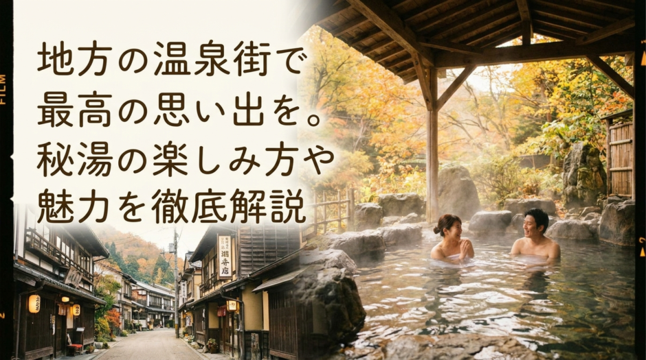 地方の温泉街で最高の思い出を。秘湯の楽しみ方や魅力を徹底解説