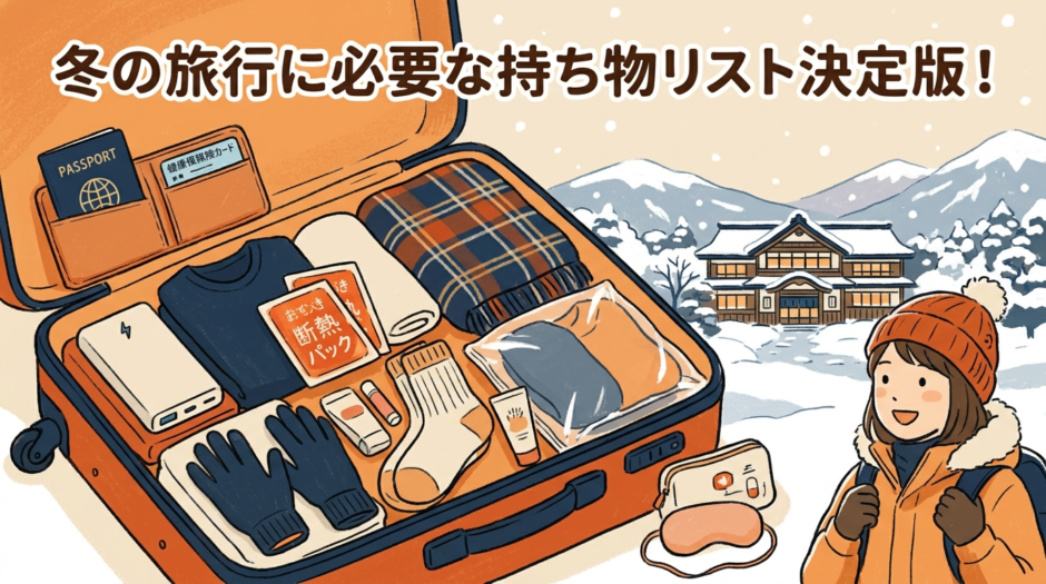 冬の旅行に必要な持ち物リスト決定版！寒さ対策に必須のアイテムを徹底解説