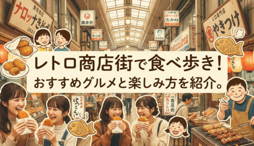 レトロ商店街で食べ歩き！おすすめグルメと楽しみ方を紹介。